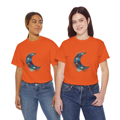 Celestial Moon Graphic Tee — Starry Crescent Night Shirt Boho Gift for Her