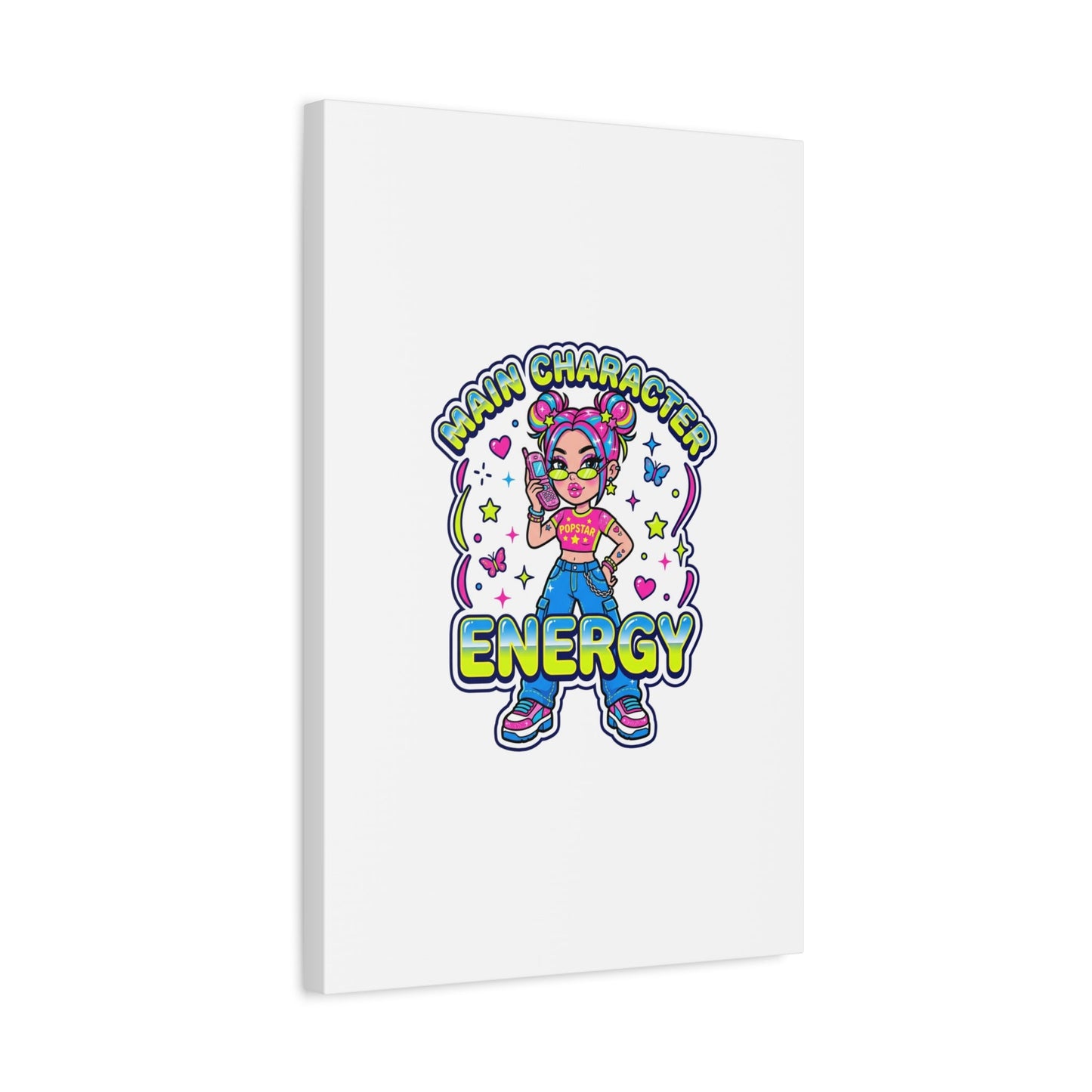 Main Character Energy Canvas | Y2K Aesthetic, Retro Internet Pop Art