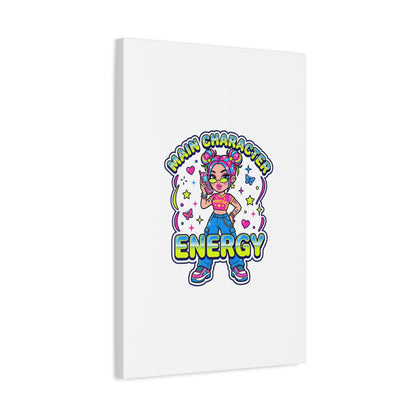 Main Character Energy Canvas | Y2K Aesthetic, Retro Internet Pop Art