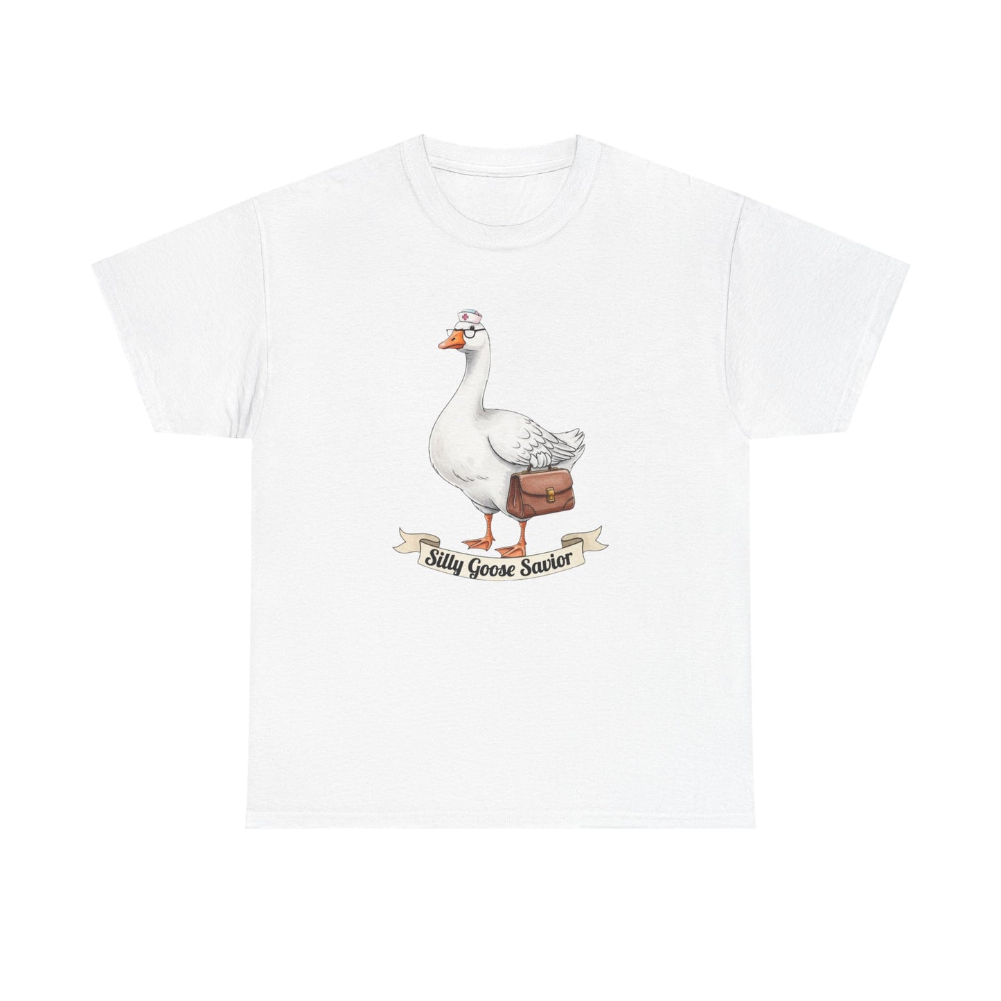 Goose Savior T-Shirt — Vintage Illustrated Goose Tee Whimsical Animal Gift