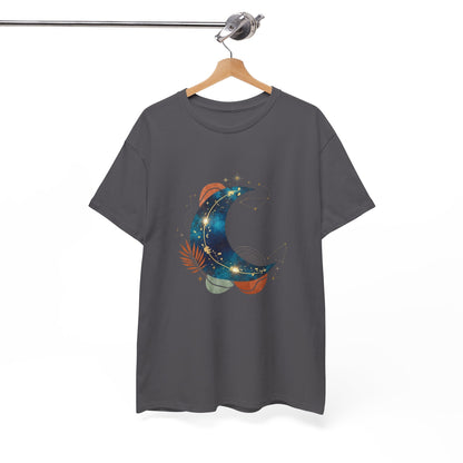 Celestial Moon Graphic Tee — Starry Crescent Night Shirt Boho Gift for Her