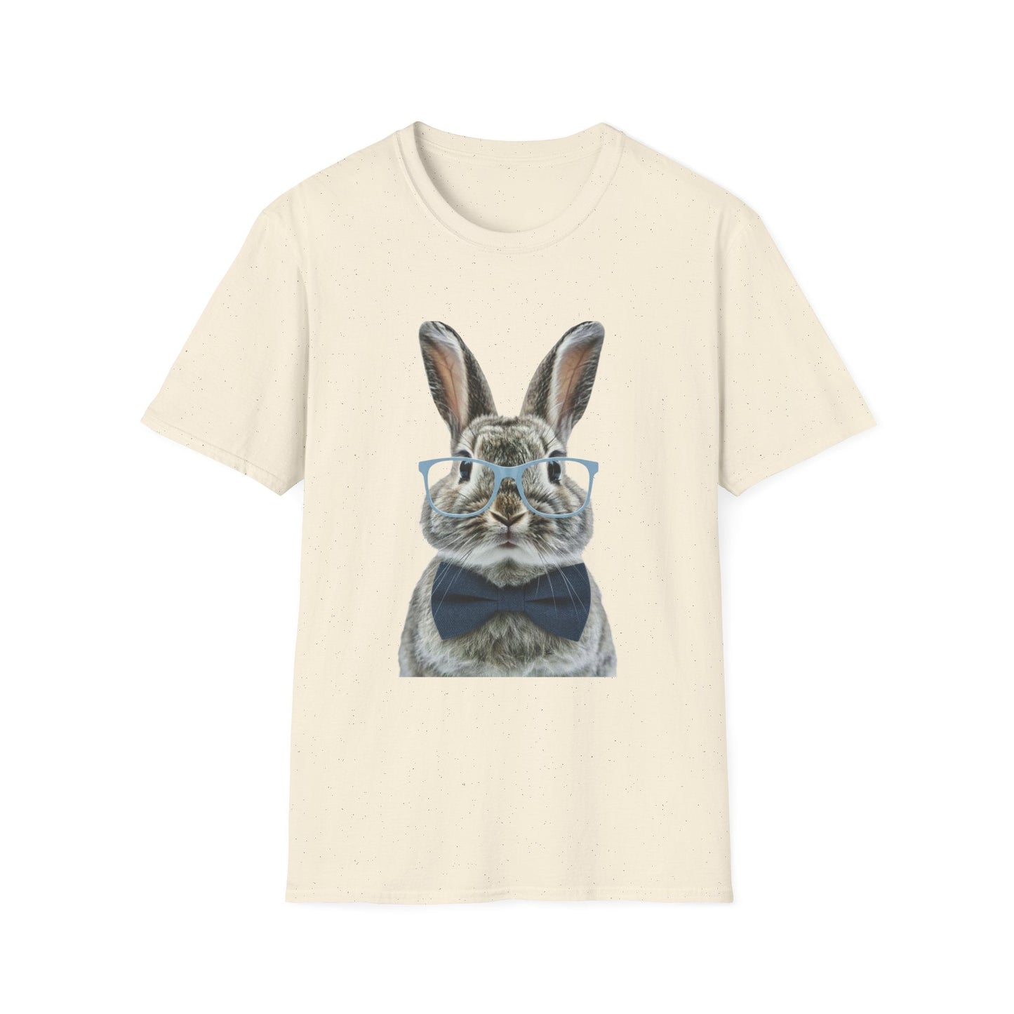 Rabbit with Glasses T-Shirt — Cute Bunny Bow Tie Graphic Tee
