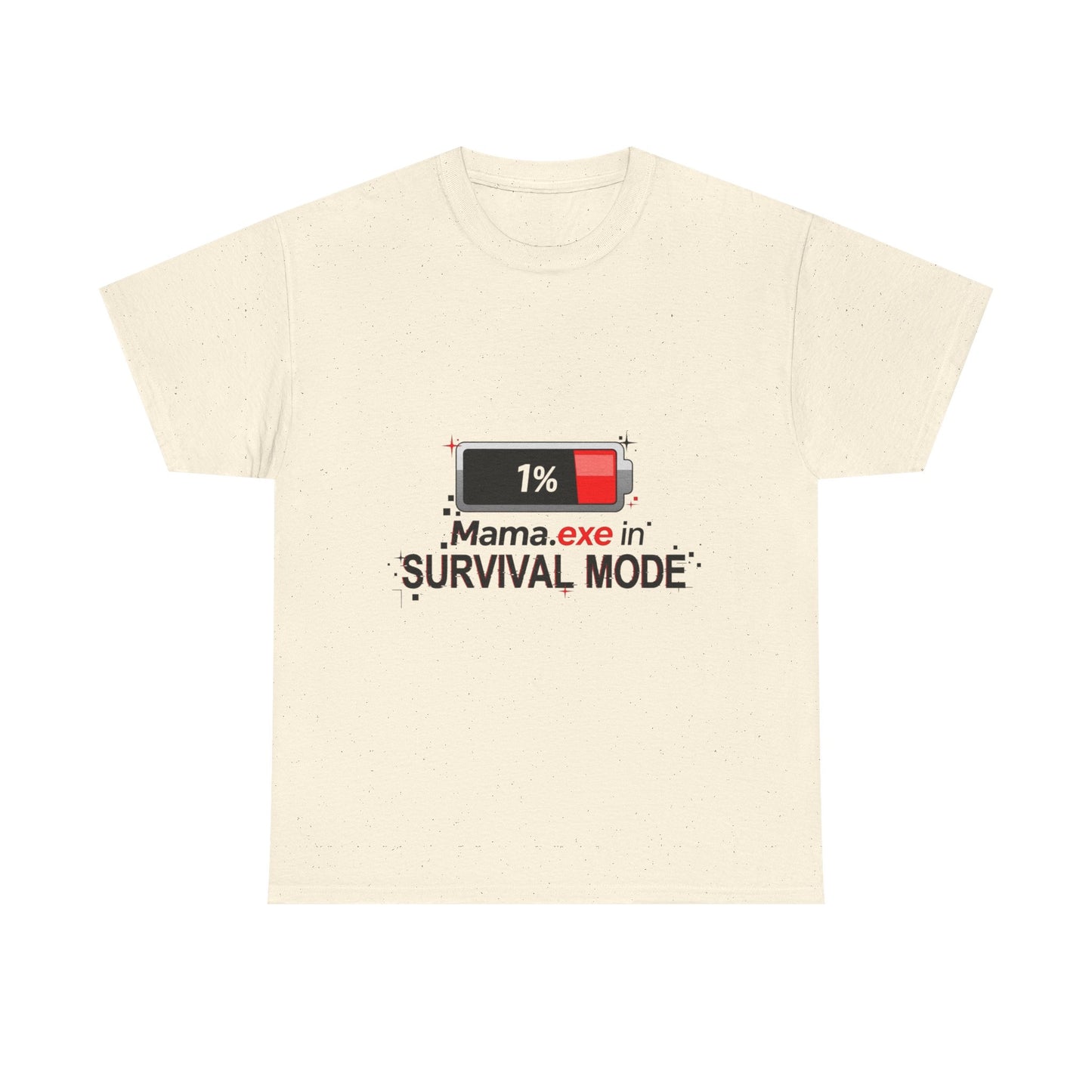 Mama.exe in Survival Mode T-Shirt — Low Battery Funny Mom Tee