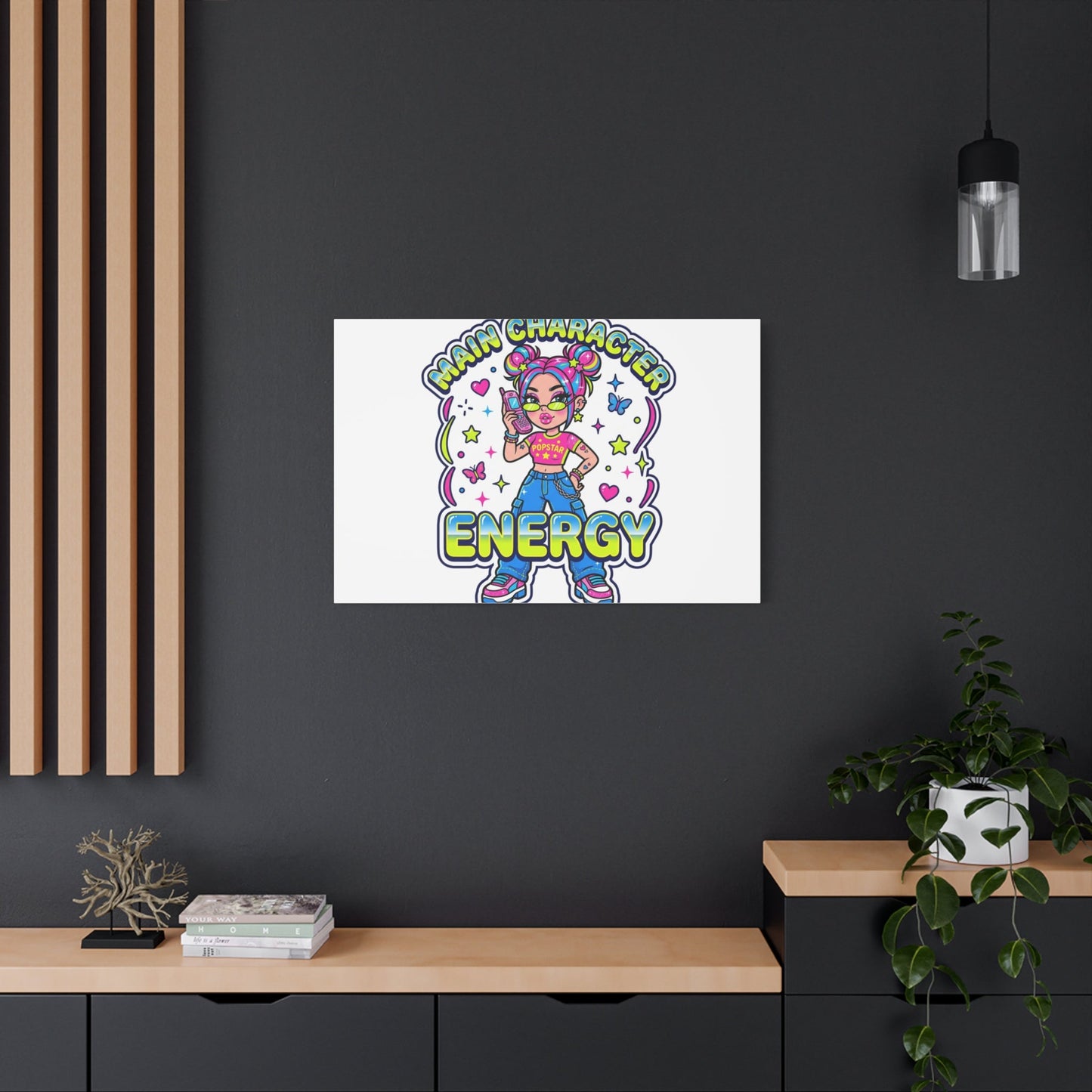 Main Character Energy Canvas | Y2K Aesthetic, Retro Internet Pop Art