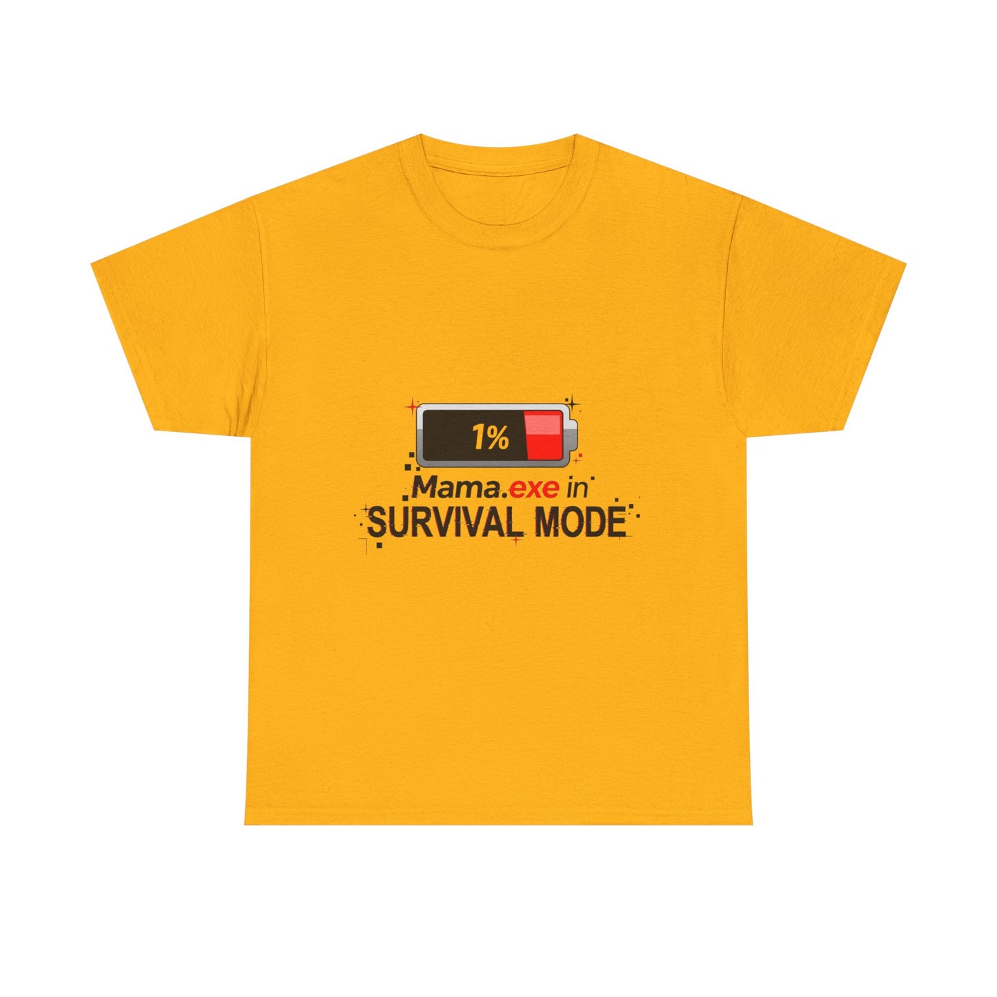 Mama.exe in Survival Mode T-Shirt — Low Battery Funny Mom Tee
