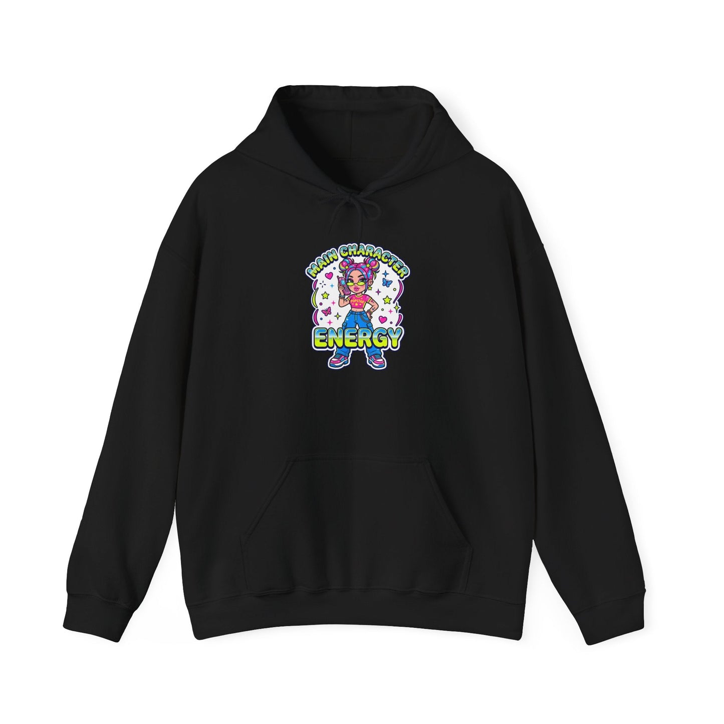Playful Y2K Sassy Energy Hoodie | 2000s Aesthetic, Retro Internet Graphic