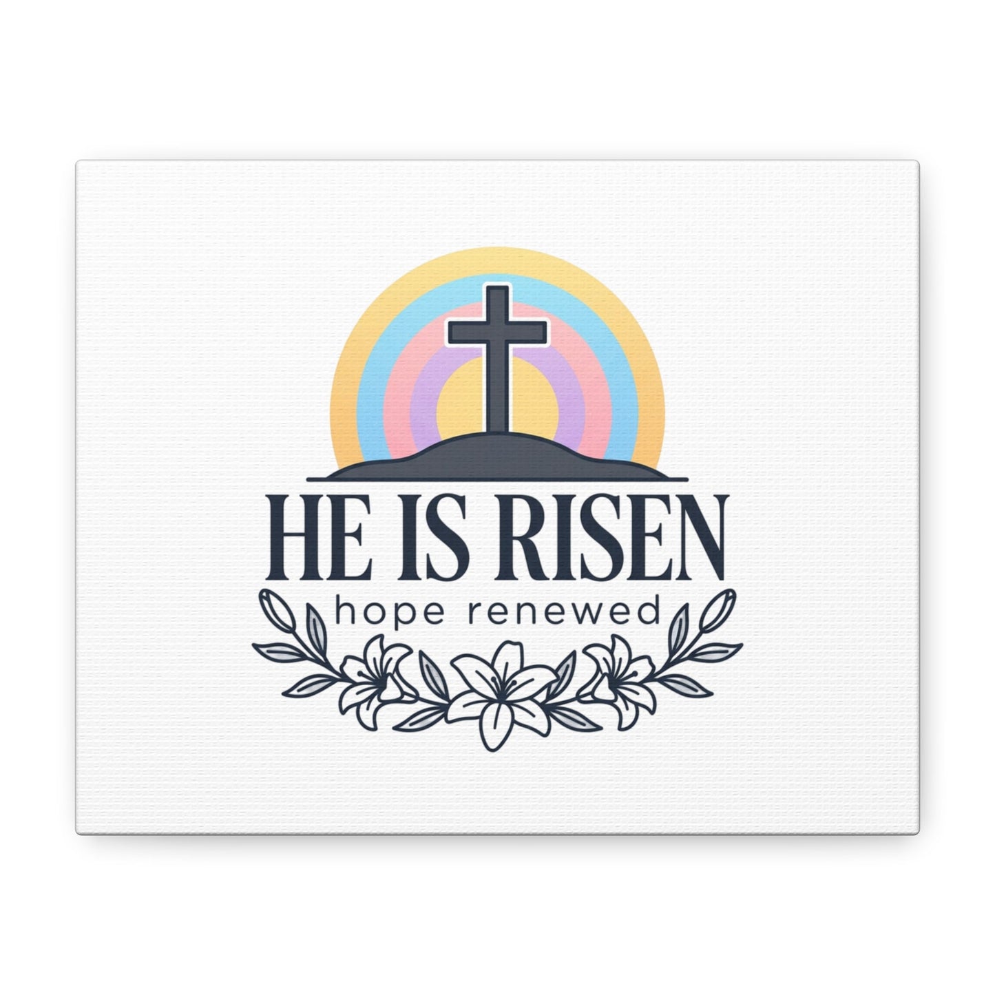 He Is Risen Canvas | Christian Easter Wall Art, Resurrection Scripture Decor