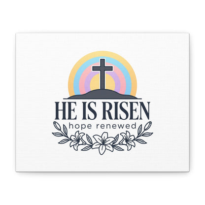 He Is Risen Canvas | Christian Easter Wall Art, Resurrection Scripture Decor