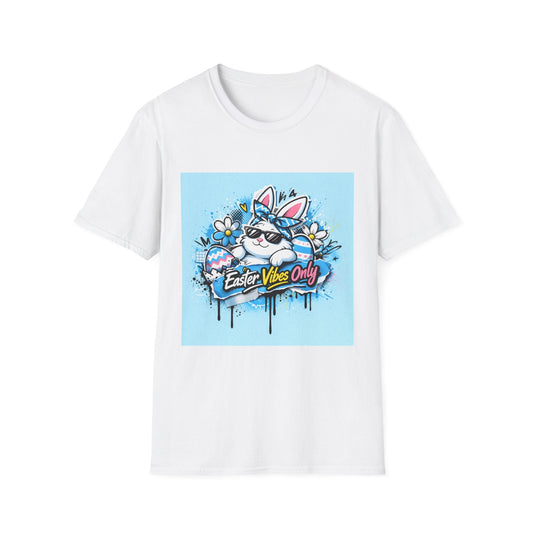Easter Vibes Only T-Shirt — Cool Bunny Graphic Tee