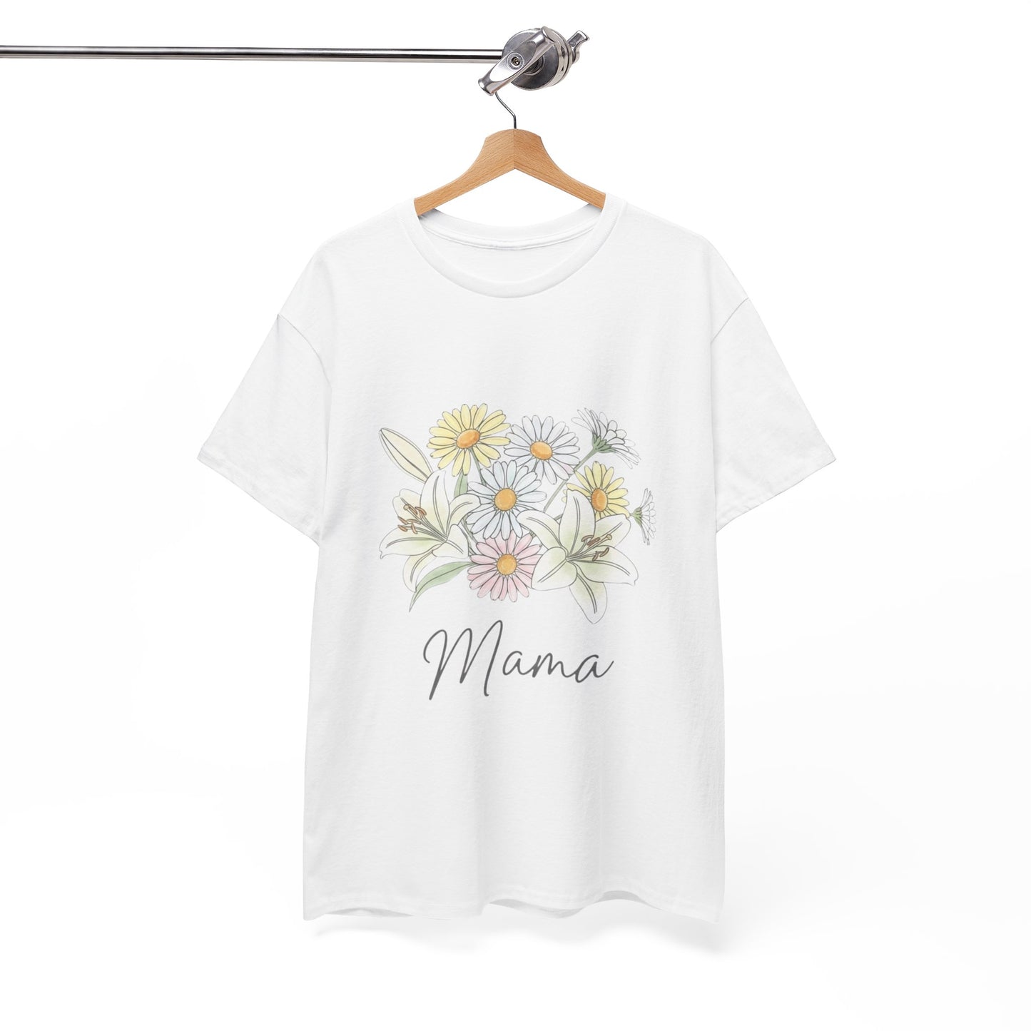 Mama Floral Tee — Pastel Daisy Bouquet Mother's Day Shirt