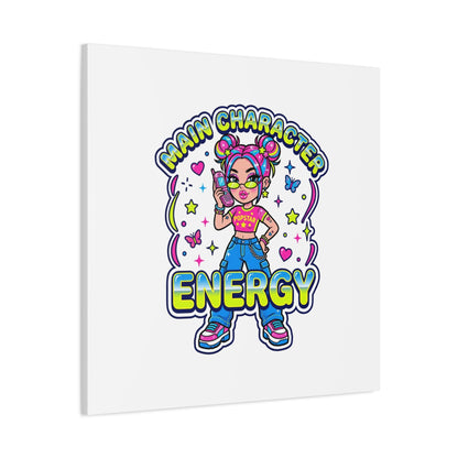 Main Character Energy Canvas | Y2K Aesthetic, Retro Internet Pop Art