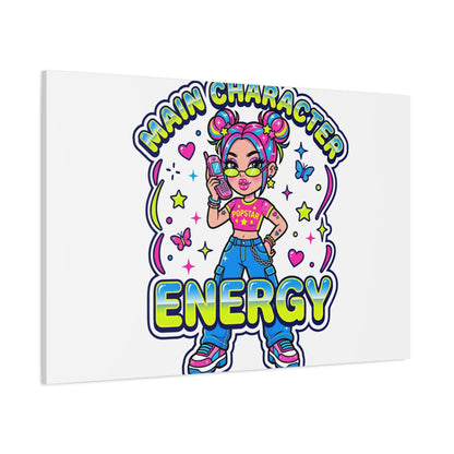 Main Character Energy Canvas | Y2K Aesthetic, Retro Internet Pop Art
