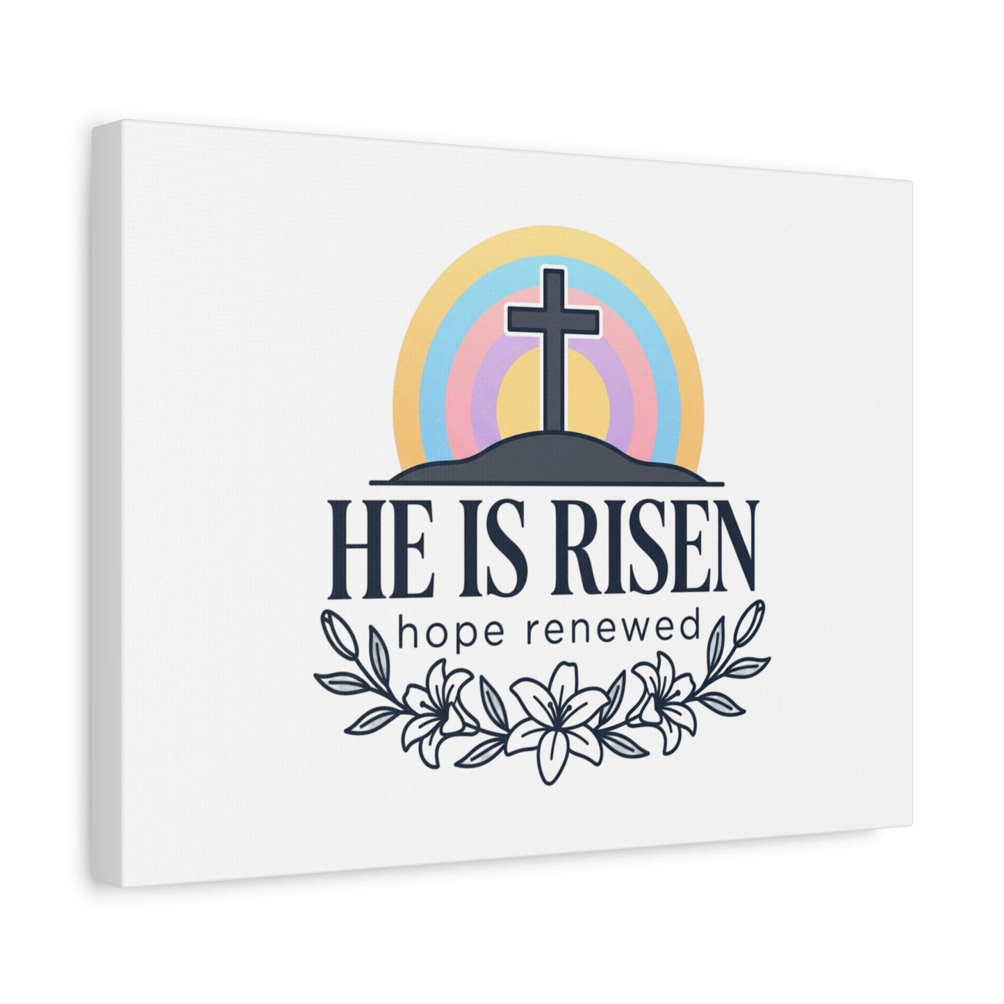 He Is Risen Canvas | Christian Easter Wall Art, Resurrection Scripture Decor