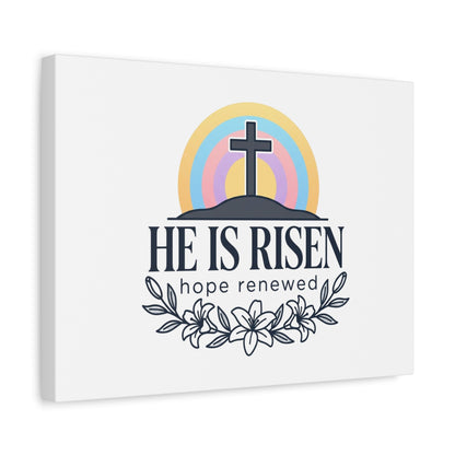 He Is Risen Canvas | Christian Easter Wall Art, Resurrection Scripture Decor