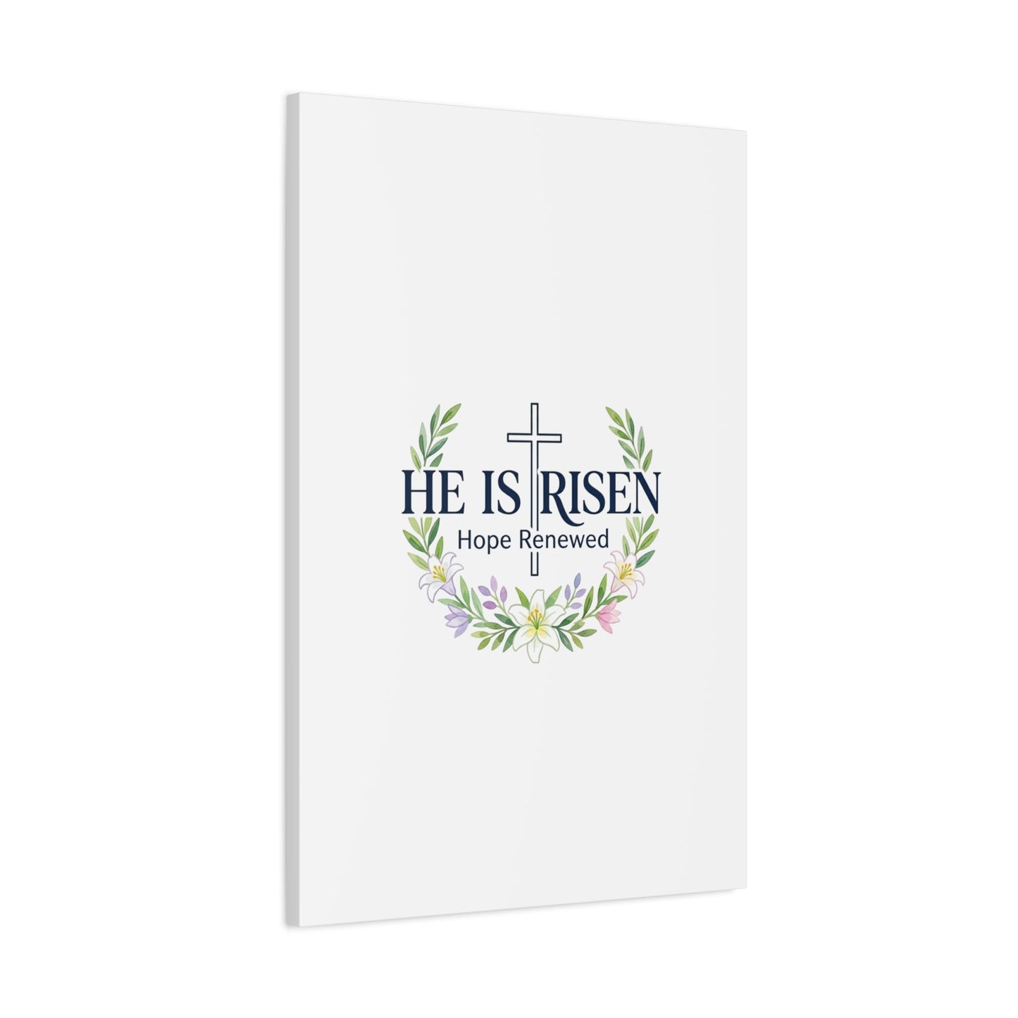 He Is Risen Canvas | Christian Easter Wall Art, Resurrection Scripture Print