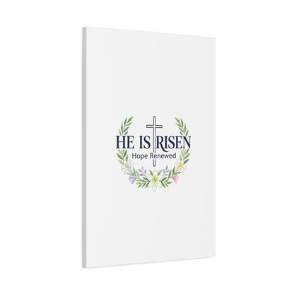 He Is Risen Canvas | Christian Easter Wall Art, Resurrection Scripture Print