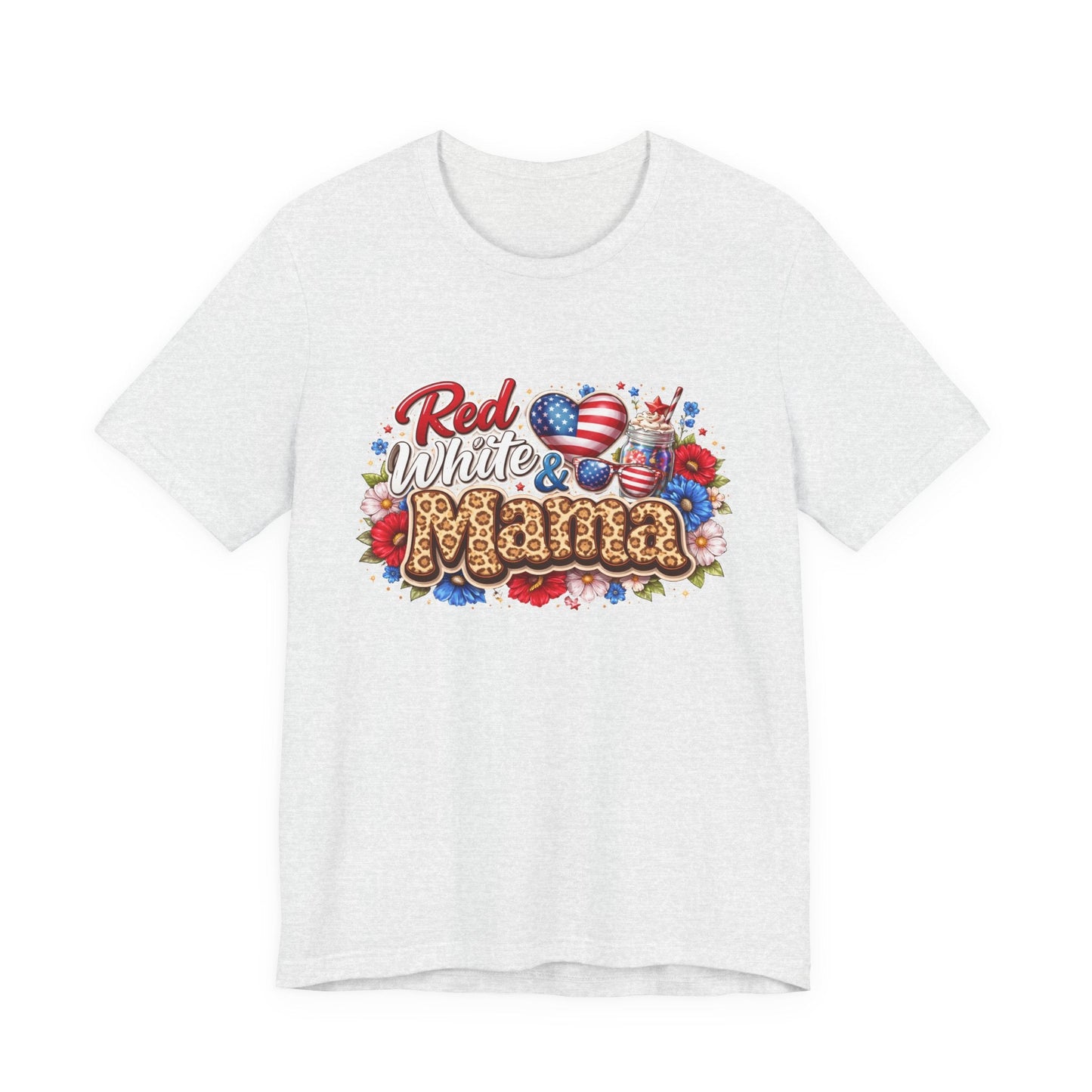 Red White & Mamma Tee — Patriotic Mom T-Shirt for Mother's Day & 4th of July