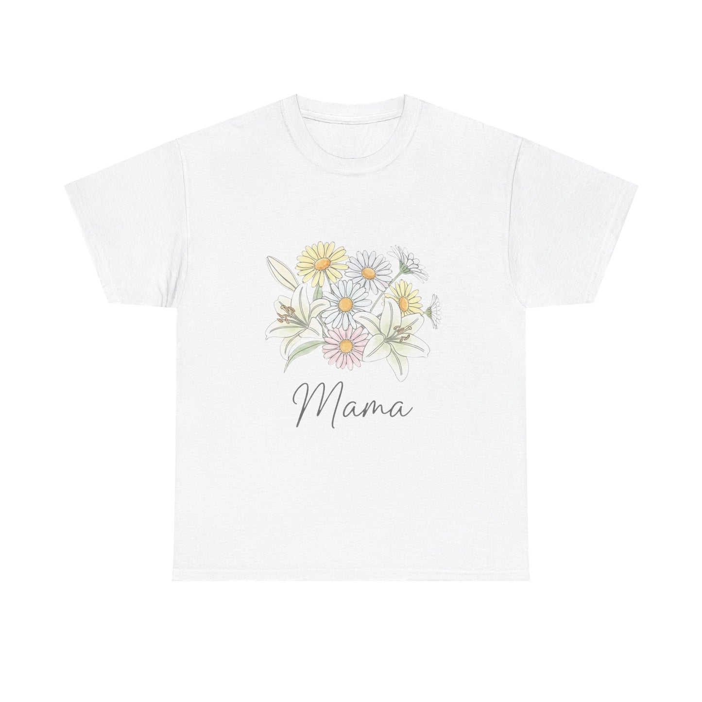 Mama Floral Tee — Pastel Daisy Bouquet Mother's Day Shirt