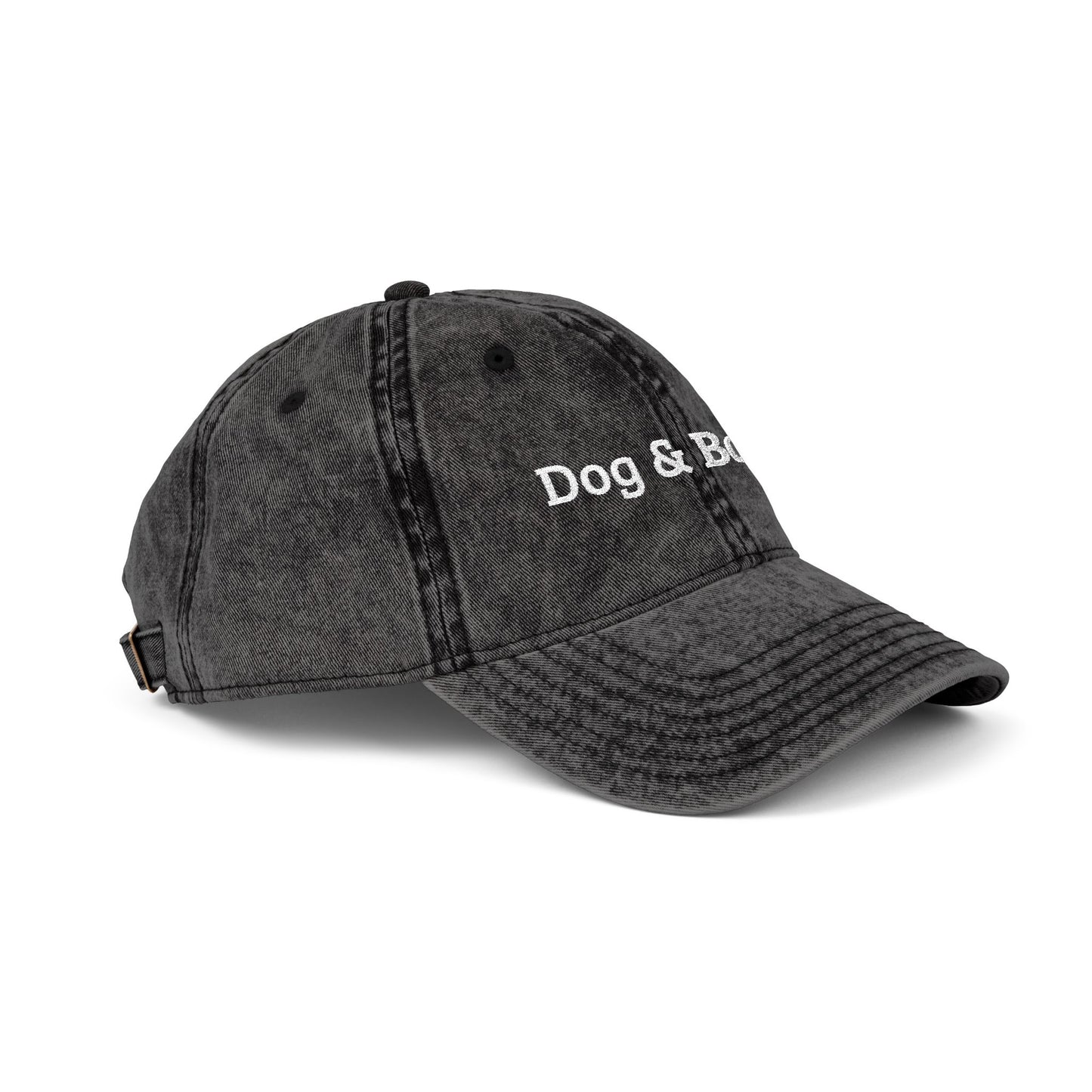 Dog & Books Vintage Embroidered Cap