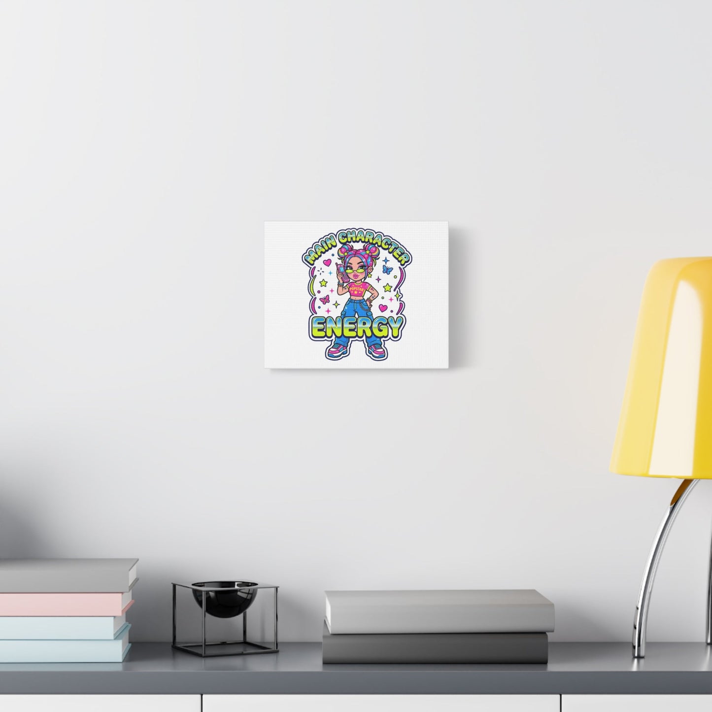 Main Character Energy Canvas | Y2K Aesthetic, Retro Internet Pop Art