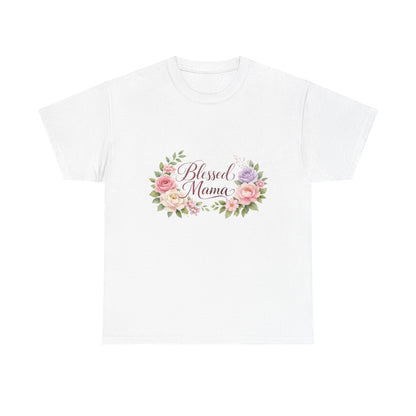 Blessed Mama Floral T-Shirt — Mother's Day Gift Tee