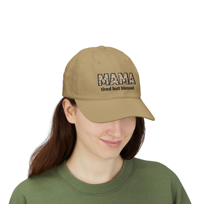 Mama Floral Embroidered Dad Cap — Casual Cotton Baseball Hat for Moms