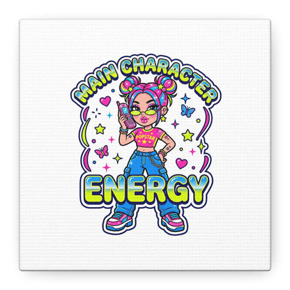 Main Character Energy Canvas | Y2K Aesthetic, Retro Internet Pop Art
