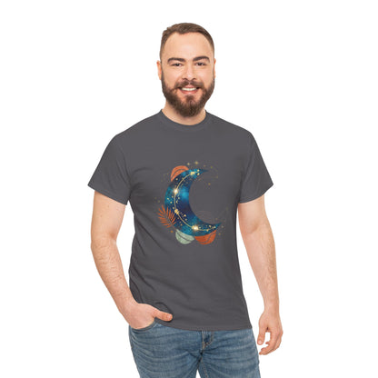 Celestial Moon Graphic Tee — Starry Crescent Night Shirt Boho Gift for Her