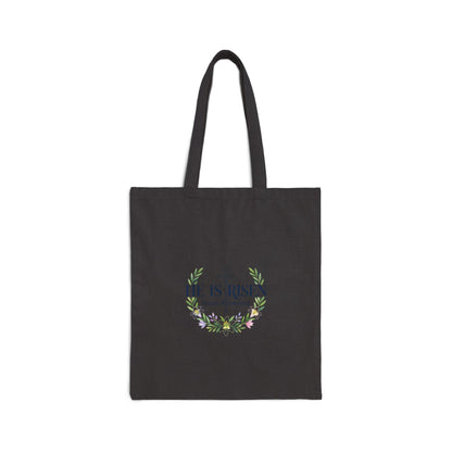 He Is Risen Tote | Christian Easter Canvas, Resurrection Scripture Bag