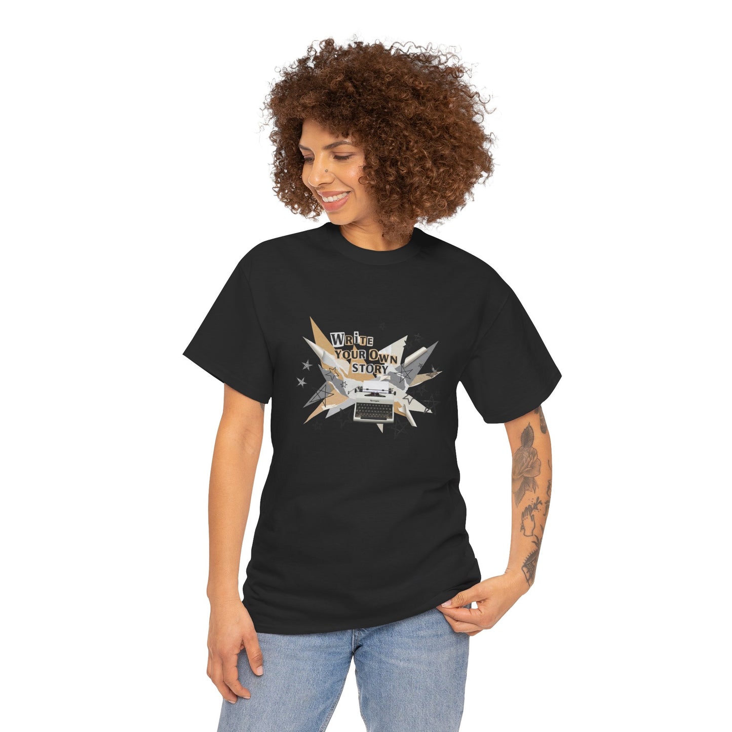Write Your Own Story T-Shirt — Typewriter Graphic Tee Writer Gift Inspirational