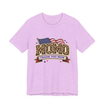 MOMO 'Thank You Mom' Patriotic Leopard Print Tee | Mom Gift T-Shirt