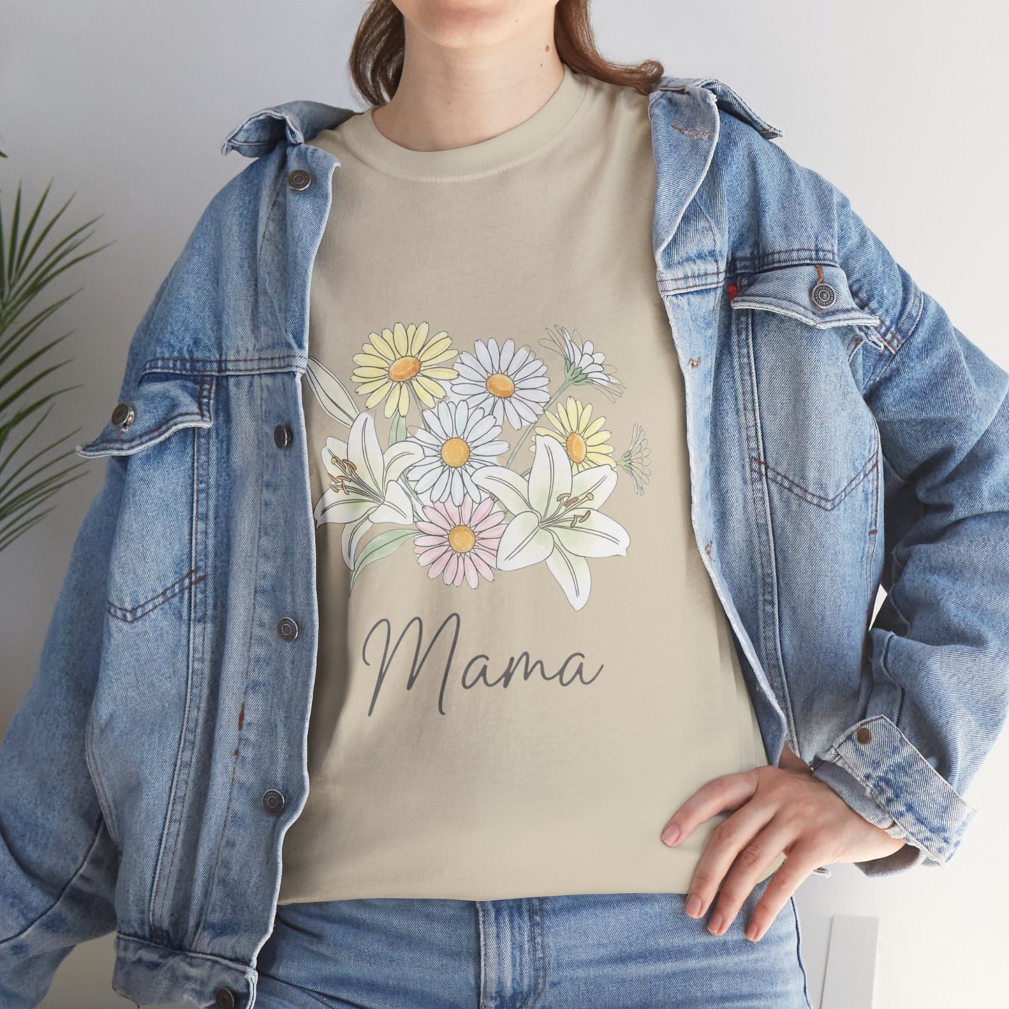 Mama Floral Tee — Pastel Daisy Bouquet Mother's Day Shirt