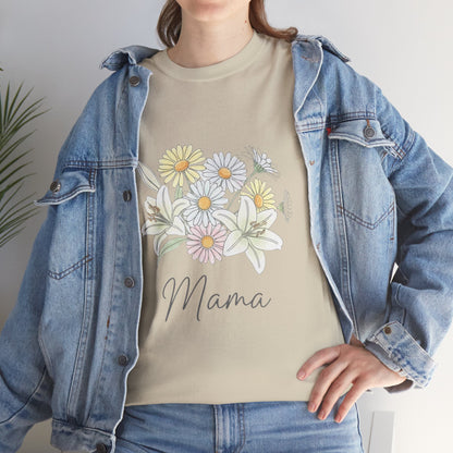 Mama Floral Tee — Pastel Daisy Bouquet Mother's Day Shirt