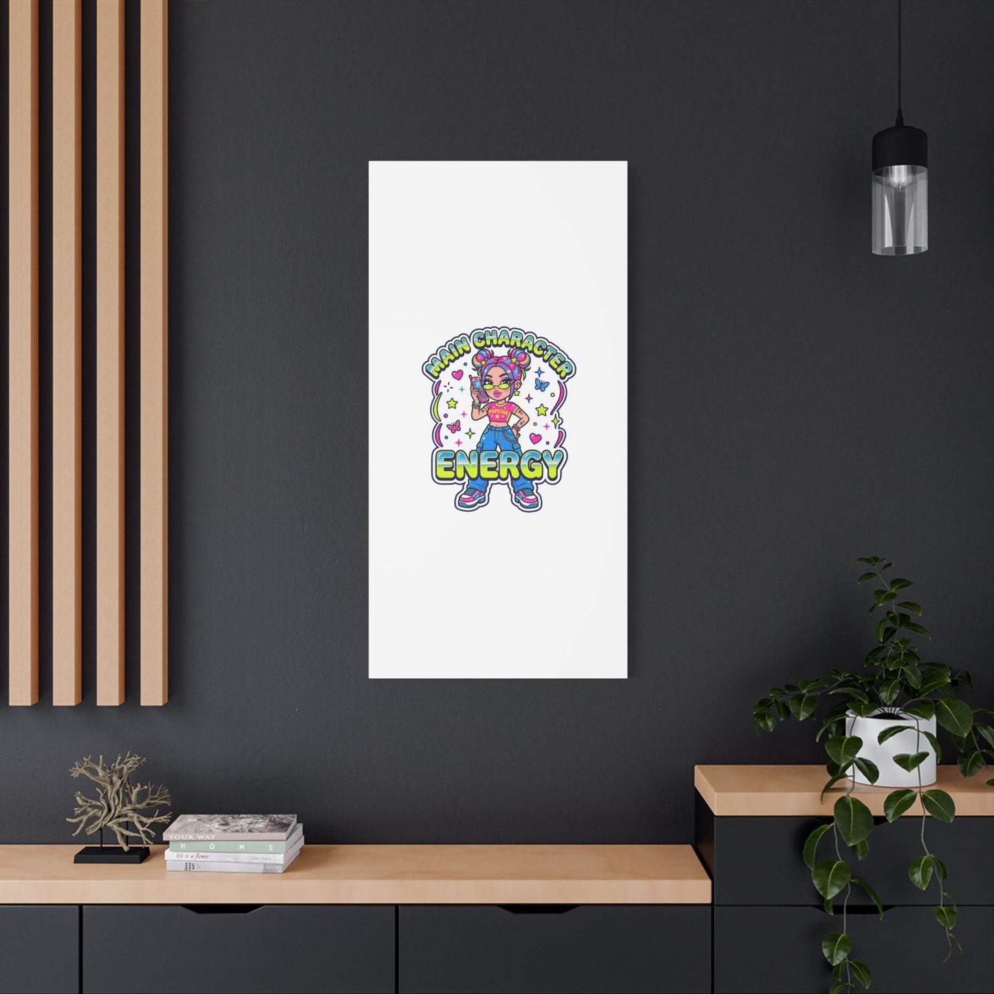 Main Character Energy Canvas | Y2K Aesthetic, Retro Internet Pop Art