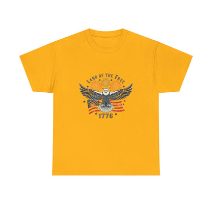 Land of the Free Eagle T-Shirt — 1776 Vintage Patriotic American Tee Gift