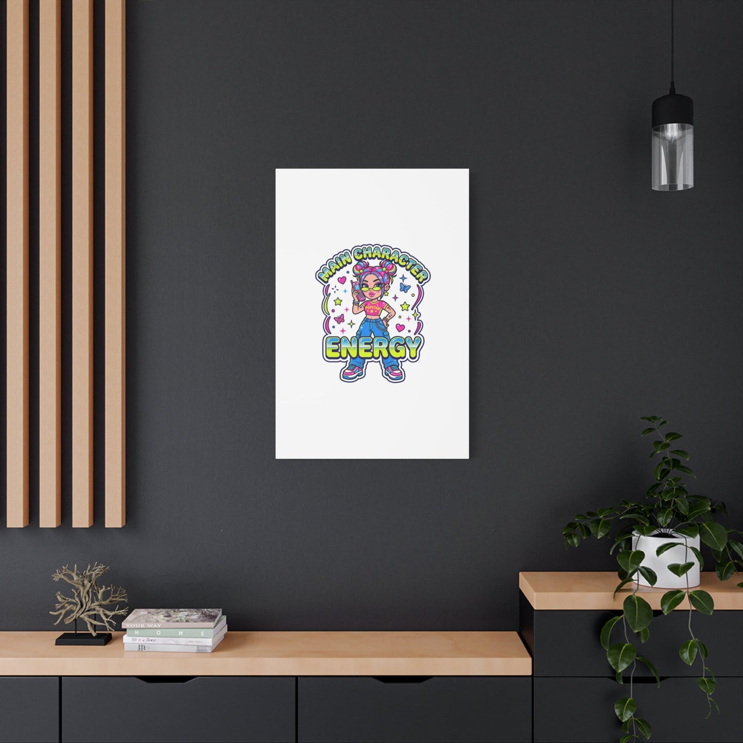 Main Character Energy Canvas | Y2K Aesthetic, Retro Internet Pop Art