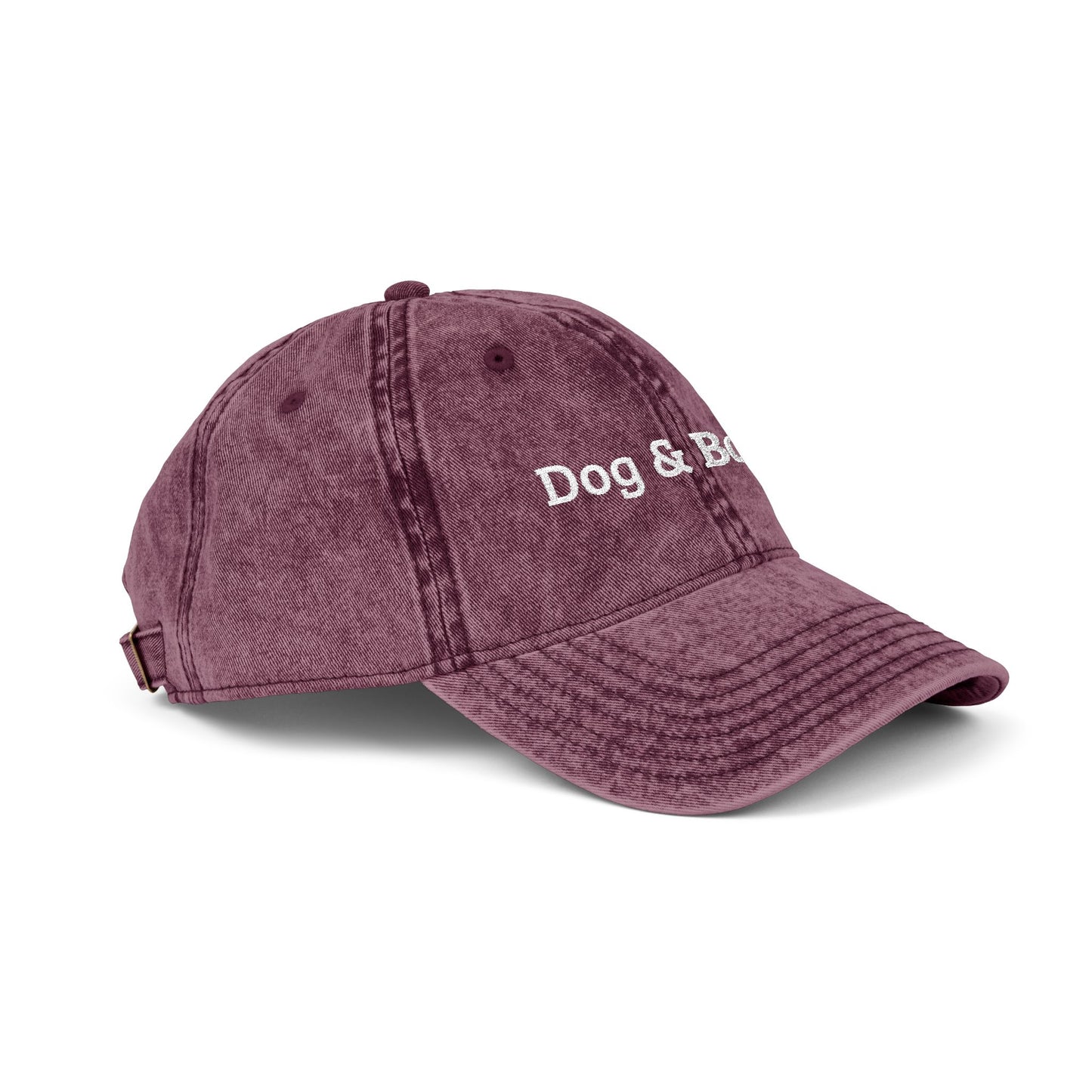 Dog & Books Vintage Embroidered Cap
