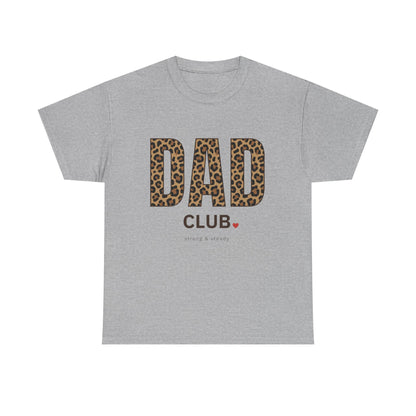Dad Club Leopard Print T-Shirt — Father's Day Casual Tee