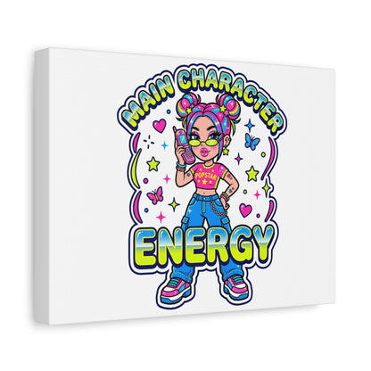 Main Character Energy Canvas | Y2K Aesthetic, Retro Internet Pop Art