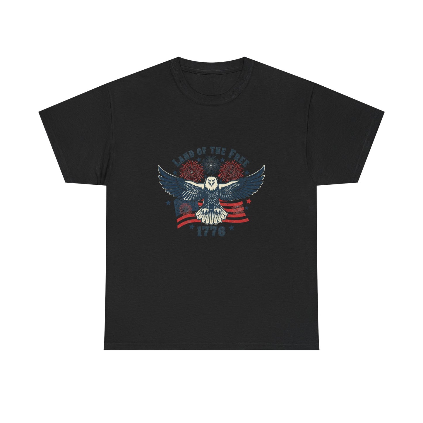 Land of the Free Eagle T-Shirt — 1776 Vintage Patriotic American Tee Gift