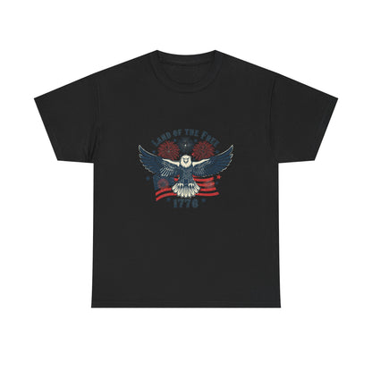 Land of the Free Eagle T-Shirt — 1776 Vintage Patriotic American Tee Gift
