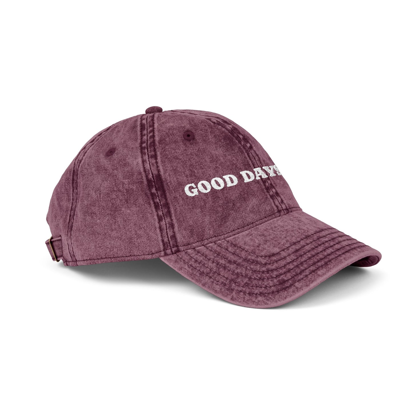 Vintage Embroidered Cap — "Good Days Only" Distressed Baseball Hat