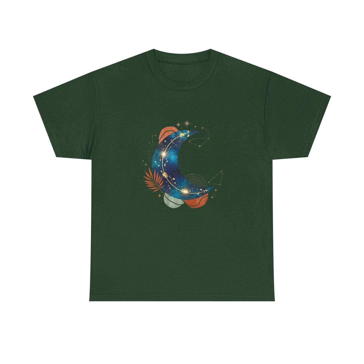 Celestial Moon Graphic Tee — Starry Crescent Night Shirt Boho Gift for Her