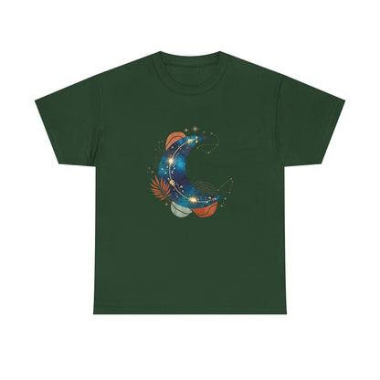 Celestial Moon Graphic Tee — Starry Crescent Night Shirt Boho Gift for Her