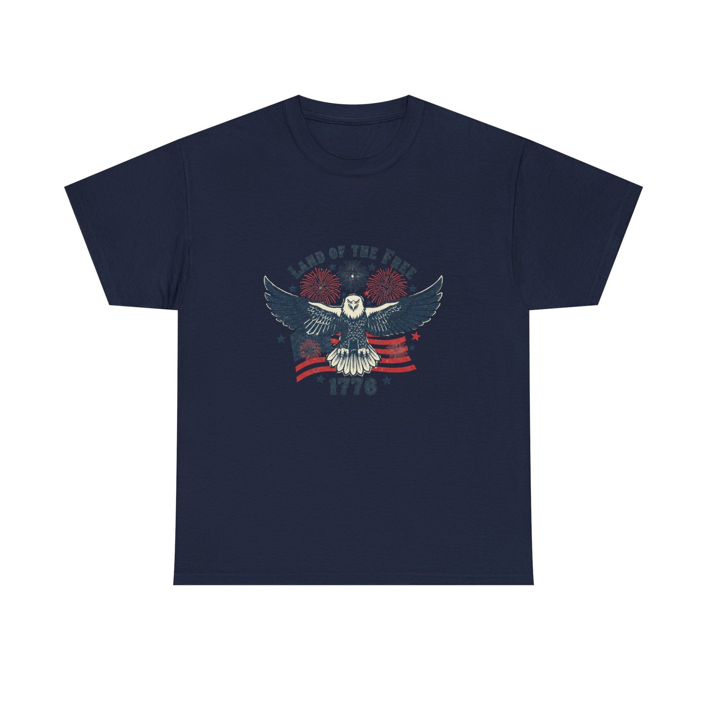 Land of the Free Eagle T-Shirt — 1776 Vintage Patriotic American Tee Gift