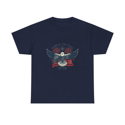 Land of the Free Eagle T-Shirt — 1776 Vintage Patriotic American Tee Gift
