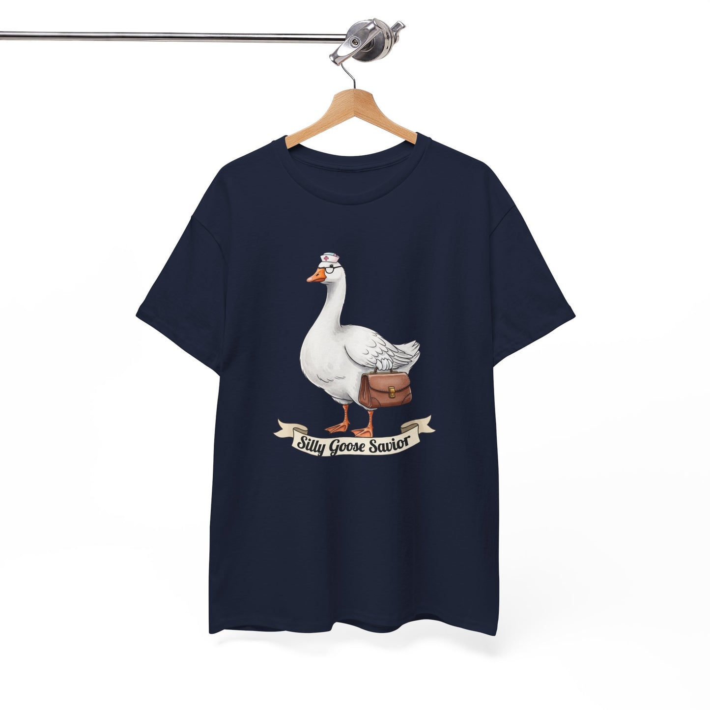 Goose Savior T-Shirt — Vintage Illustrated Goose Tee Whimsical Animal Gift
