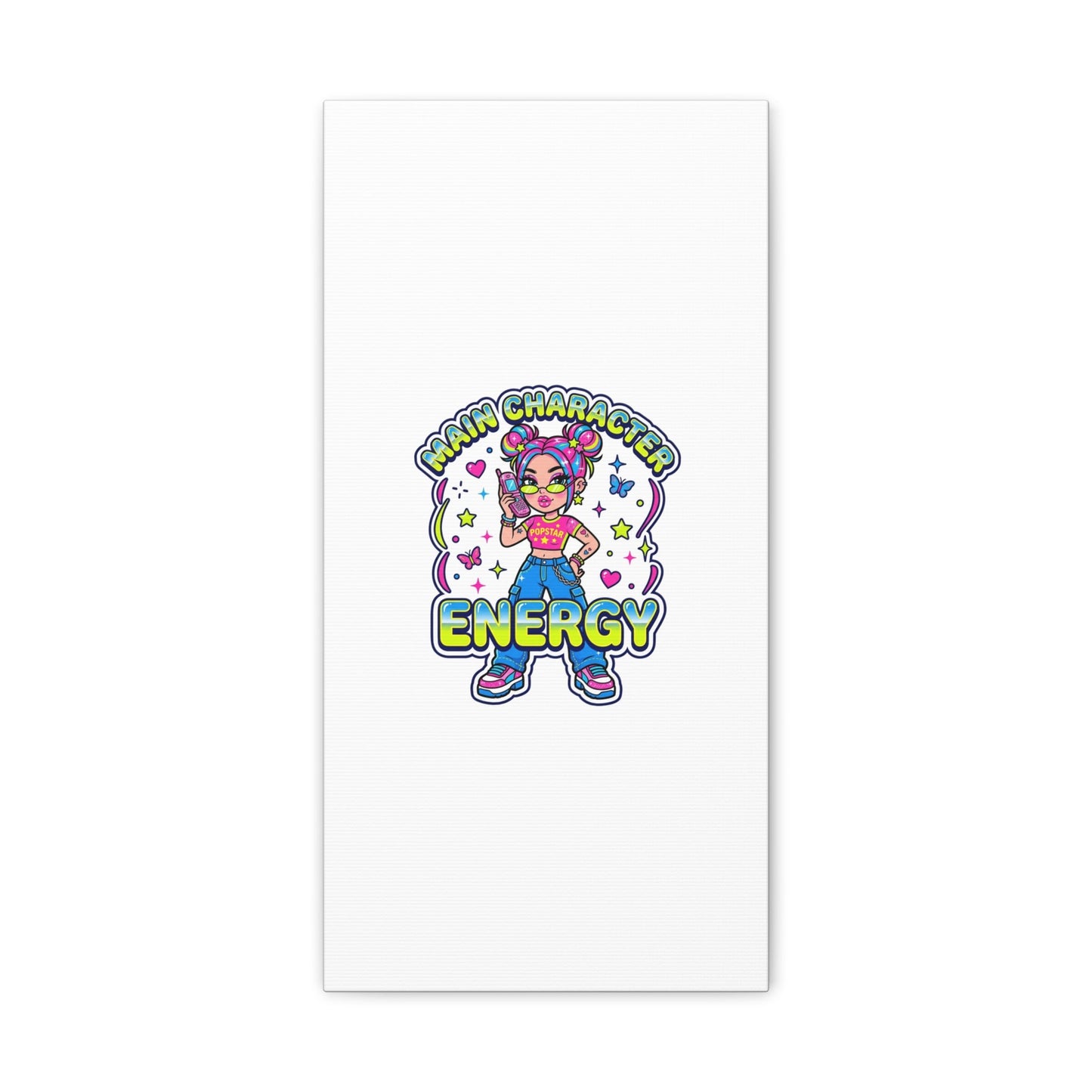 Main Character Energy Canvas | Y2K Aesthetic, Retro Internet Pop Art