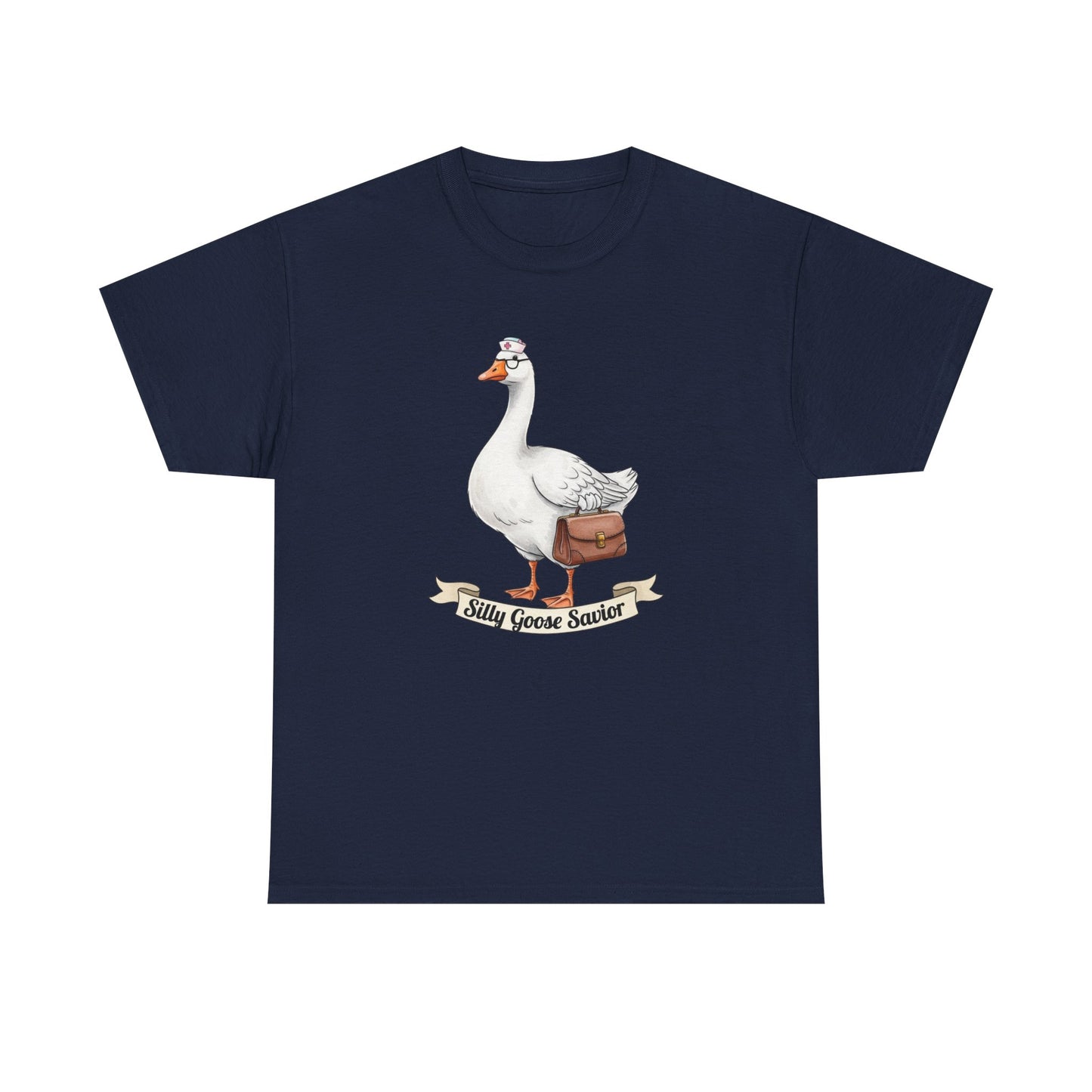 Goose Savior T-Shirt — Vintage Illustrated Goose Tee Whimsical Animal Gift