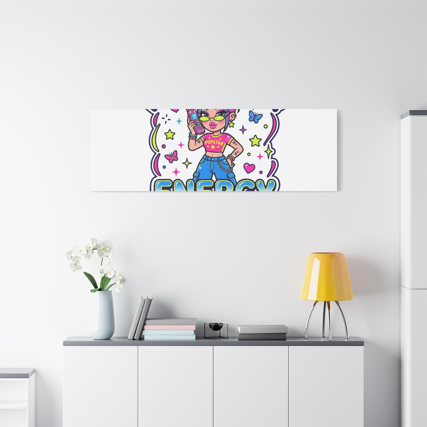 Main Character Energy Canvas | Y2K Aesthetic, Retro Internet Pop Art